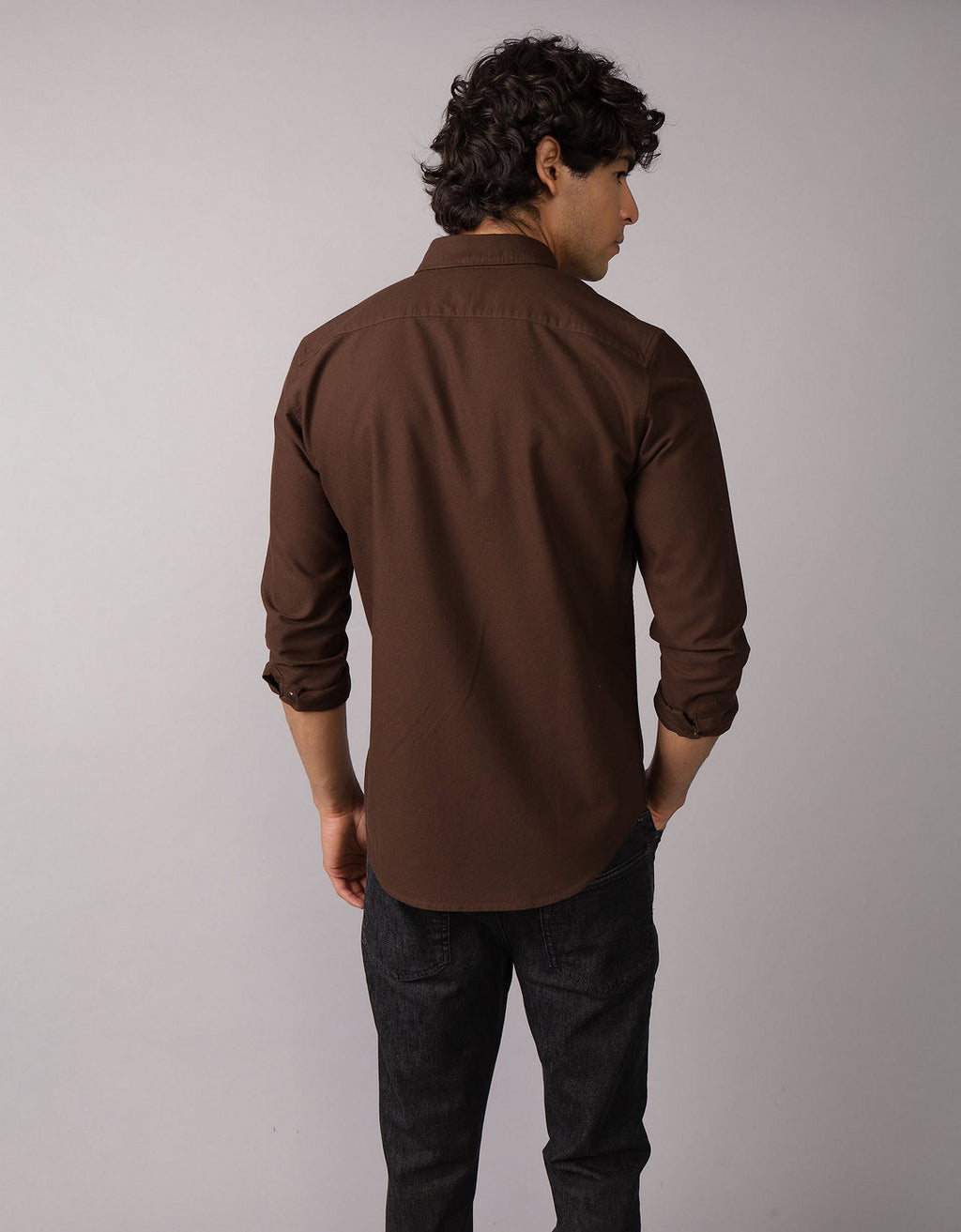 Camisa Oxford Slim Fit Ae - Café 5153_2830_285_ob