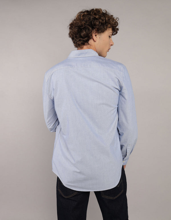 Camisa Oxford Slim Fit Ae - Azul