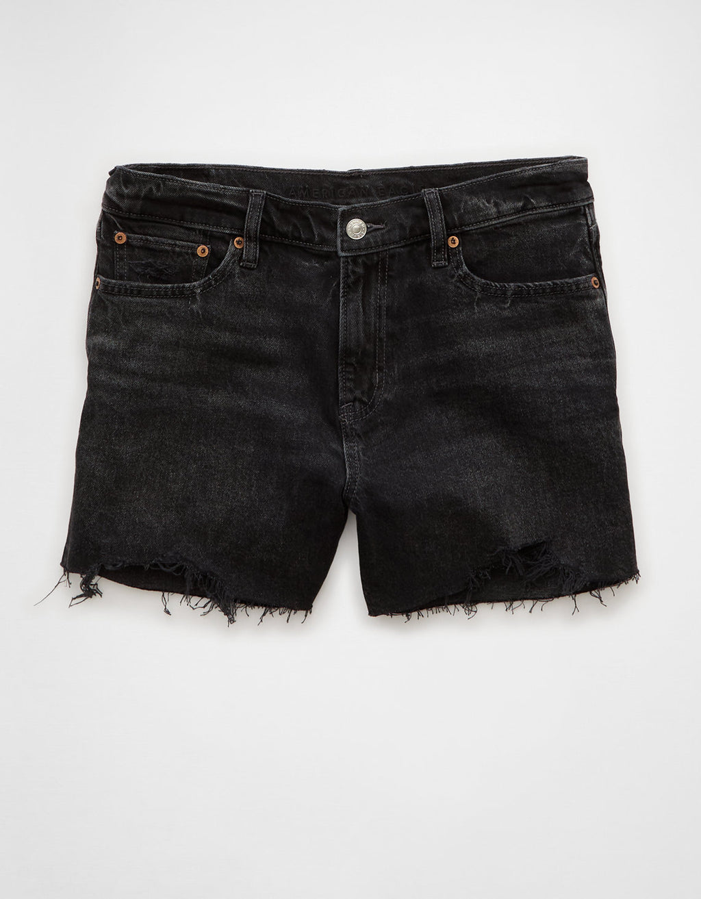 Short en Denim con Corte Ex-Boyfriend y Tiro Bajo para Mujer - Negro 5332_8243_095_f