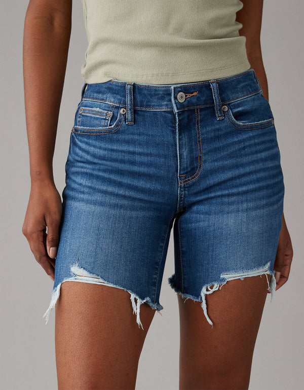 Bermuda skinny en denim Ae - Azul