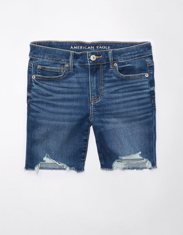 Bermuda skinny en denim Ae - Azul
